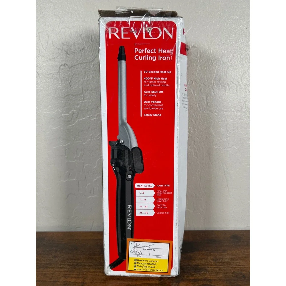 Revlon Perfect Heat 1/2 Inch Ceramic Curling Iron RV053CP4 Black Silver‎ 400F